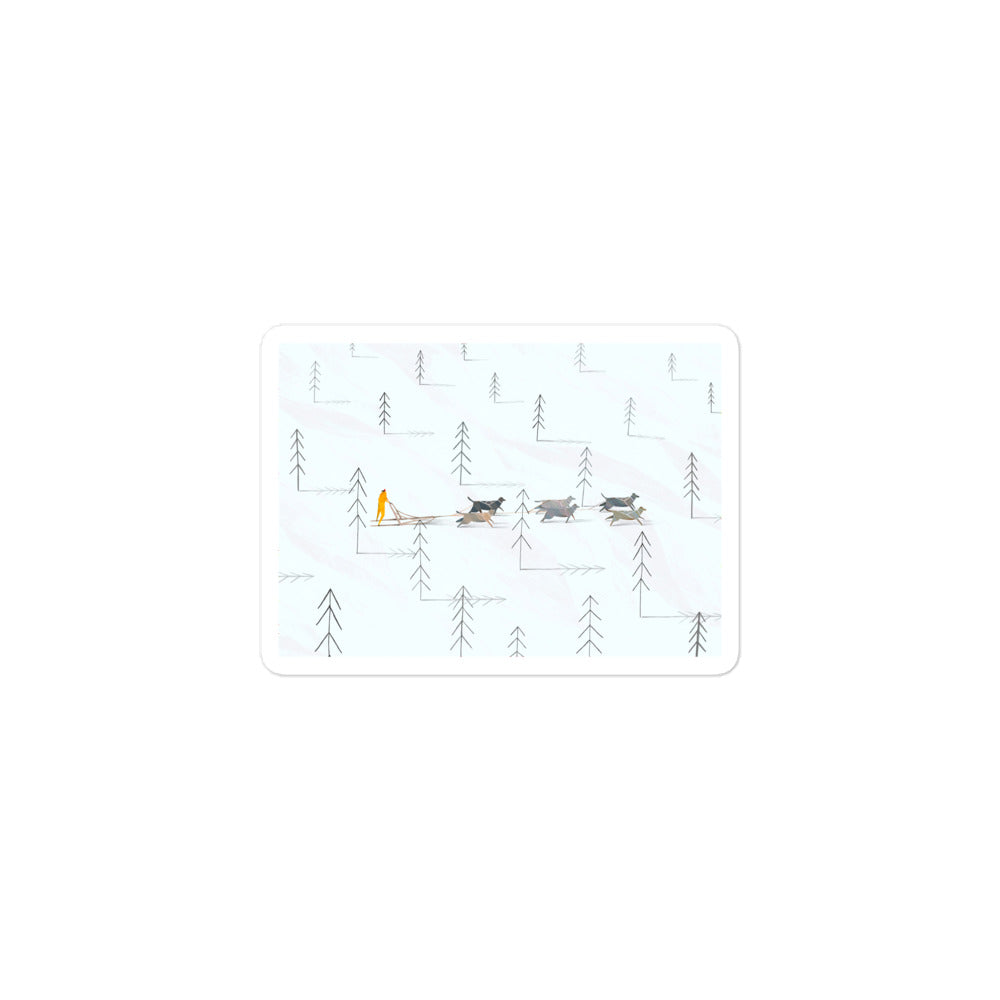 Mushing in the Forest Sticker – Alaska Mushing School