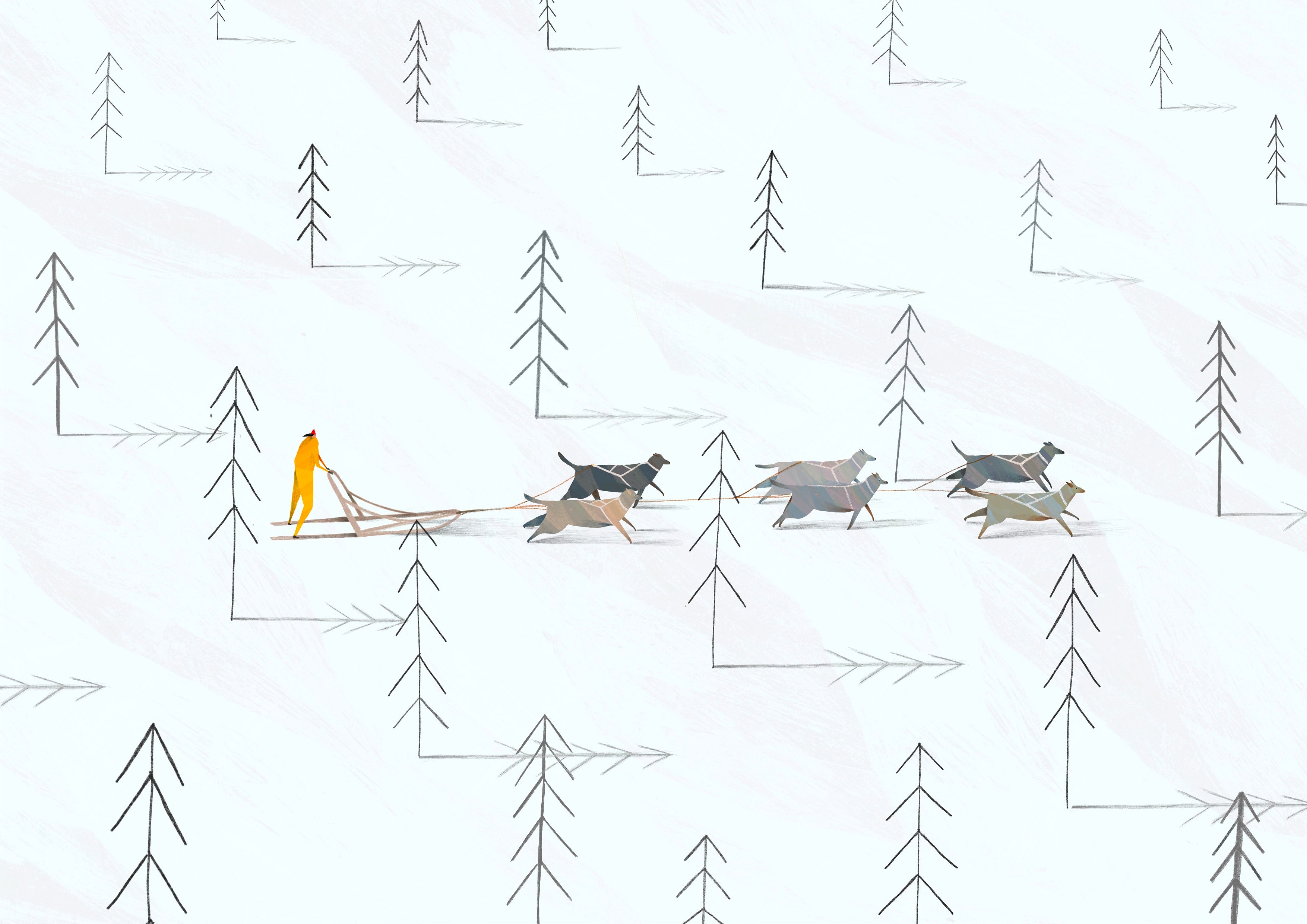 Mushing through the Forest Wall Art – Alaska Mushing School